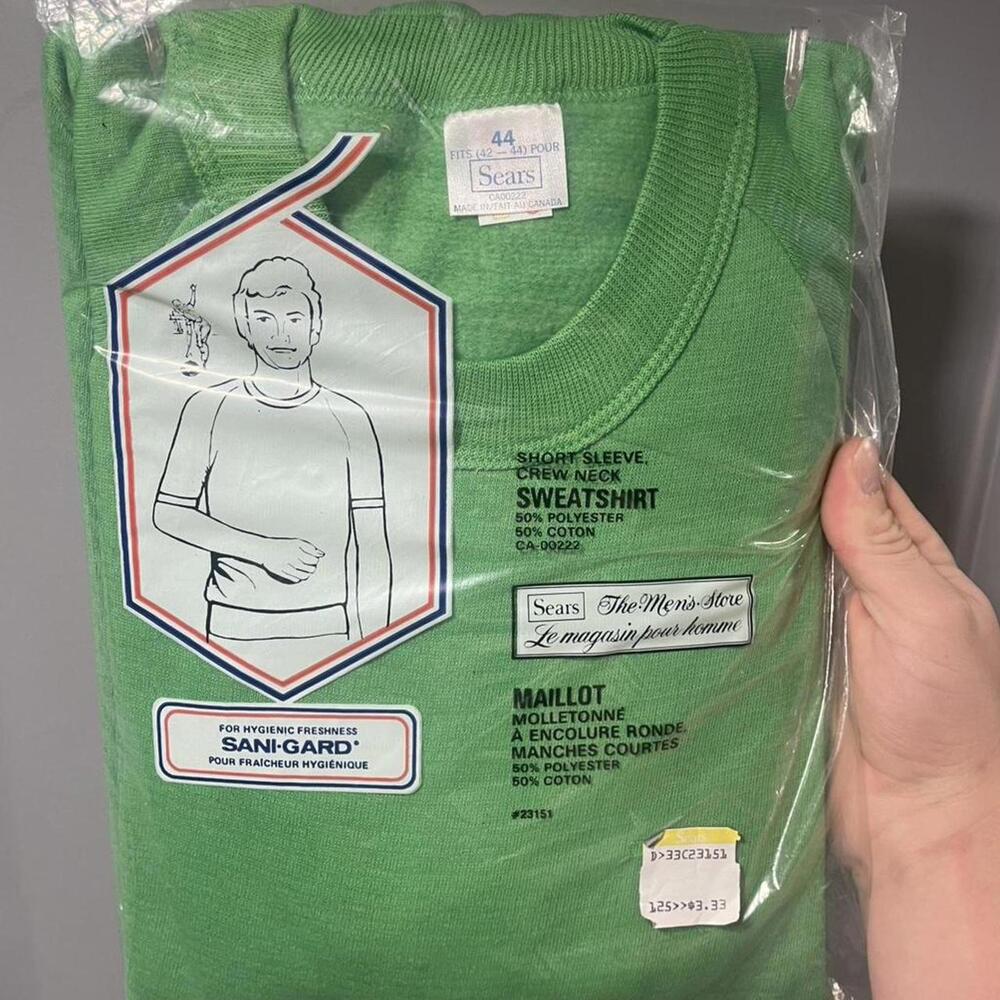 Vintage Brand New 80s Sears Sweater T-shirt IN BAG